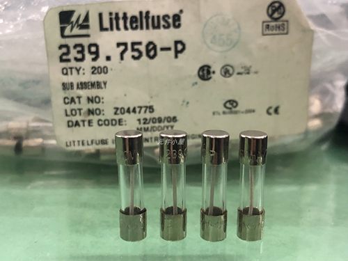 全新原装力特玻璃保险丝5*20 T750MA250V 0239.750MXP现货直拍