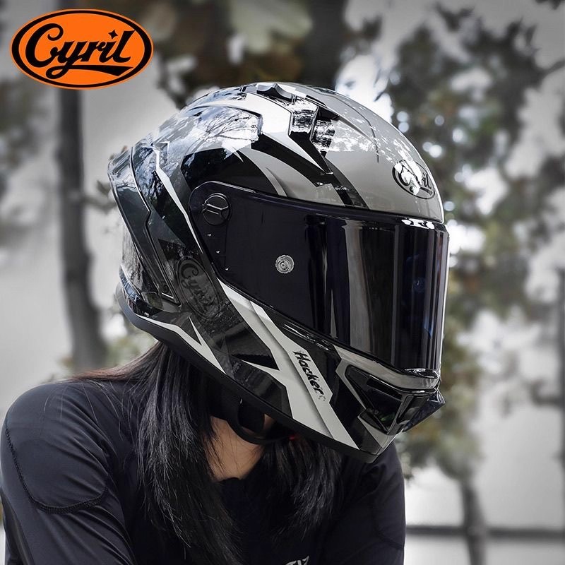 新国标3C认证CYRIL赛罗摩托车头盔R1机车全盔男女赛车大尾翼保暖