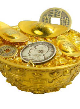 纯铜摆件实心招财进宝开业礼品