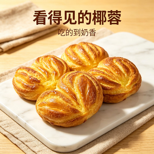 手作椰蓉面包新鲜现做现发椰蓉奶香早餐下午茶