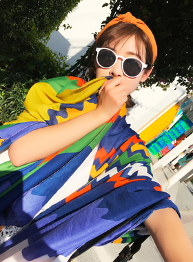 丝巾女夏季海边防晒披肩百搭海滩度假拍照沙滩大纱巾长款围巾百搭