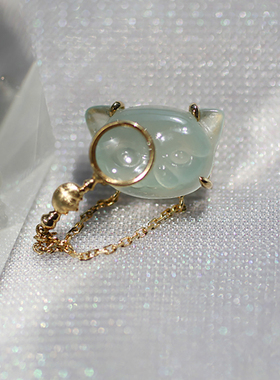 接受设计原创吊坠18k金翡翠