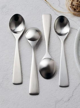 【微瑕处理】极简砂光304不锈钢咖啡勺甜品勺甜点小勺子 个性设计
