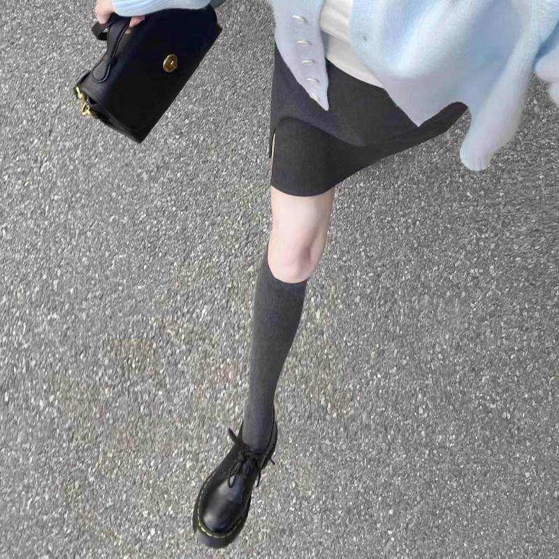 灰色小腿袜子女春秋款纯棉压力显瘦腿2025新长筒及膝袜半筒半截袜,女士内衣/男士内衣/家居服,长筒袜,淘宝优惠券,粉丝福利购,淘宝优惠卷