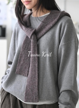 艾弗里帽兜围巾棒针编织中文图解文字说明