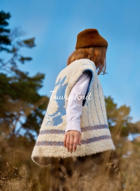 姆明 双面织马甲背心棒针编织中文图解文字说明(含图表)