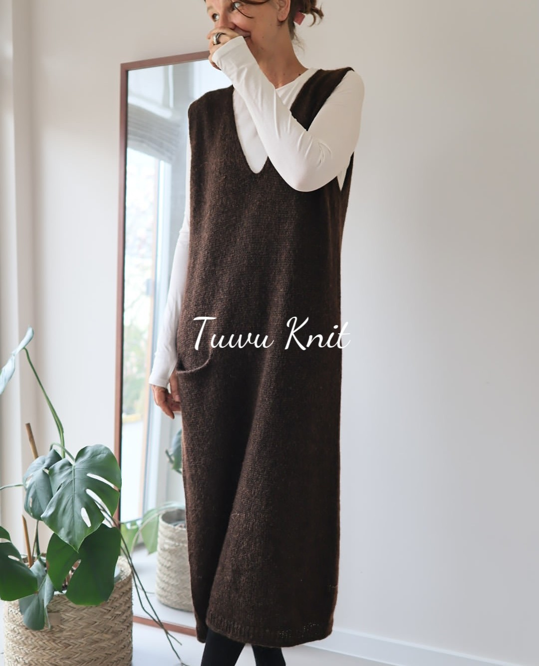 萨维尔背心裙棒针编织中文图解文字说明