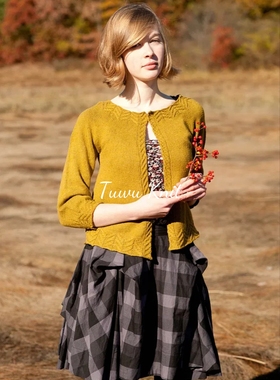 二月开衫棒针编织中文图解文字说明