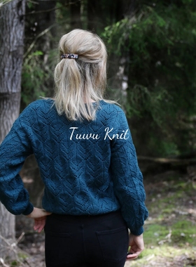 雅枝镂空花开衫棒针编织中文图解文字说明