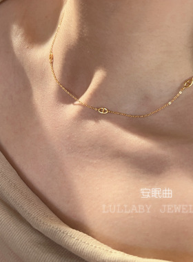 猪鼻子！金店同款！s925纯银项链