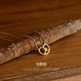 安眠曲 項鏈女高級感鎖骨鏈 s925純銀可愛堿水結(jié)鏤空簡約韓版