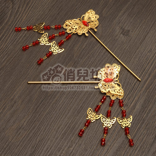 蝴蝶古代簪子步摇发钗新款特价