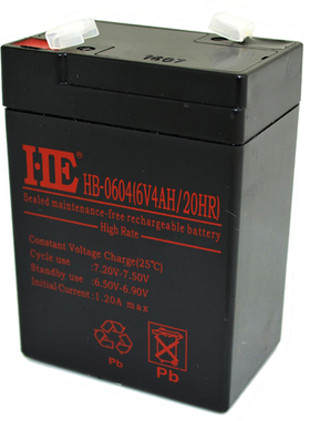 HE 6V蓄电池6V电瓶6V5AH 4.5AH 4AH电子称地磅应急灯童车用铅电池