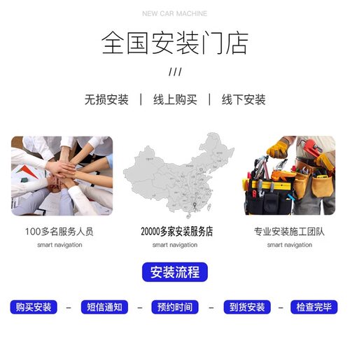 安装中控大屏智能语音操作导航仪