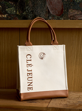 CLE JEUNE 年倾之钥实用原创牛皮袋撞色设计通勤出行百搭手提包女