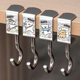 卡通网红小狗线条书包挂钩系列挂包钩可爱书包便携课桌学生挂钩子