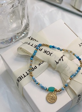 手饰小众设计感女海洋蓝手链
