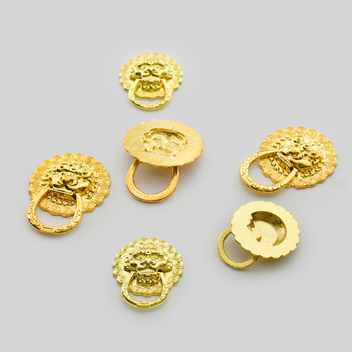 仿古狮子头拉手包装酒盒拉头礼盒首饰盒装饰拉手兽头小拉环