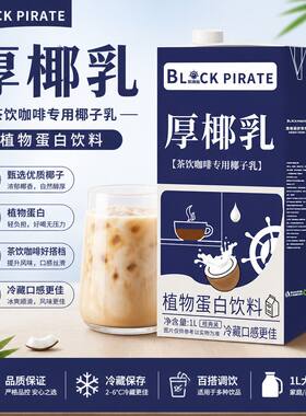 黑海盗厚椰乳1L生椰拿铁