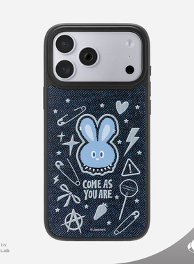 Jascent原创设计朋克兔子牛仔布丹宁可爱卡通磁吸Magsafe手机壳适用于苹果iPhone17ProMax17Pro创意保护套