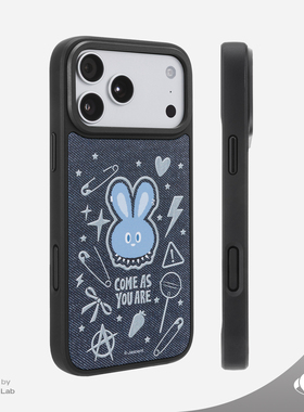 Jascent原创设计朋克兔子牛仔布丹宁可爱卡通磁吸Magsafe手机壳适用于苹果iPhone17ProMax17Pro创意保护套