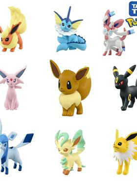 TOMY多美卡宝可梦正版玩具仙子伊布家族MS公仔迷你手办MC摆件模型