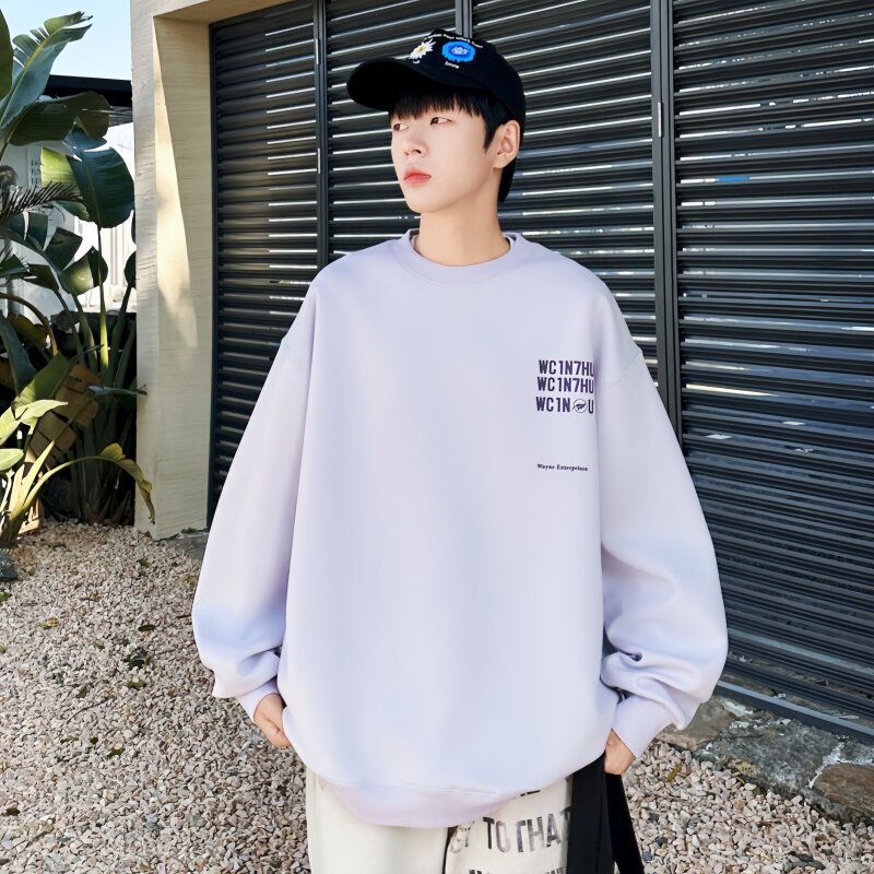 春装新款2026波蒂琪亚男大童圆领潮流卫衣青少年宽松休闲长袖体恤