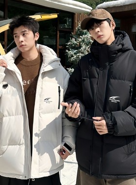 2025乔迪丹娜冬新款男大童工装口袋羽绒服潮流青少年学生90白鸭绒