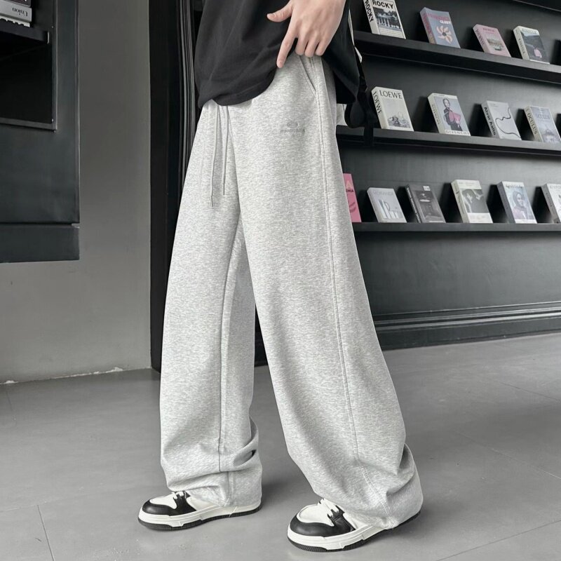 春款2026格林男大童针织运动裤直筒休闲裤初高中学生宽松简潮卫裤