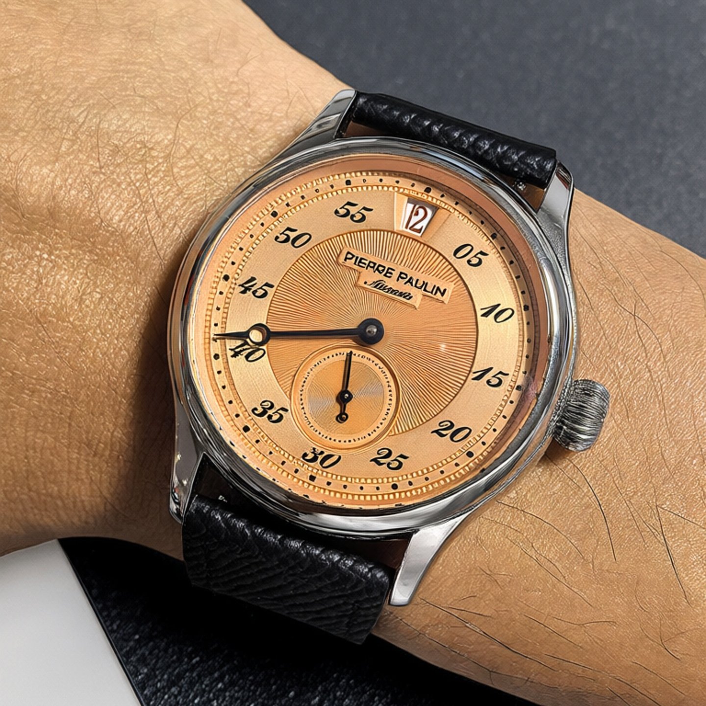 【42MM大跳时】【同价领先】自动机械表男复古三文鱼表商务