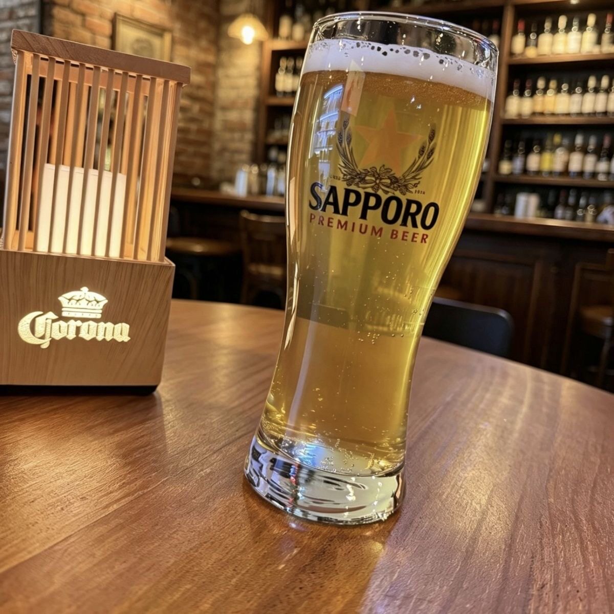 三宝乐北海道地图杯原厂正品大容量日式札幌酒吧家用玻璃杯啤酒杯