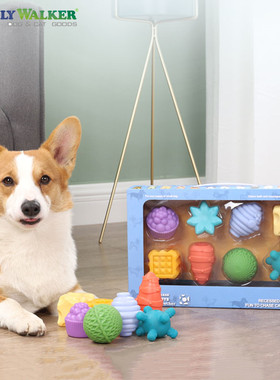 CUDDLY WALKER酷齐多幼犬小型犬磨牙发声玩具8件套礼盒耐咬解闷