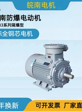 皖南电机YB3系列隔爆型三相异步电动机-厂家直供IP55/IP56国标