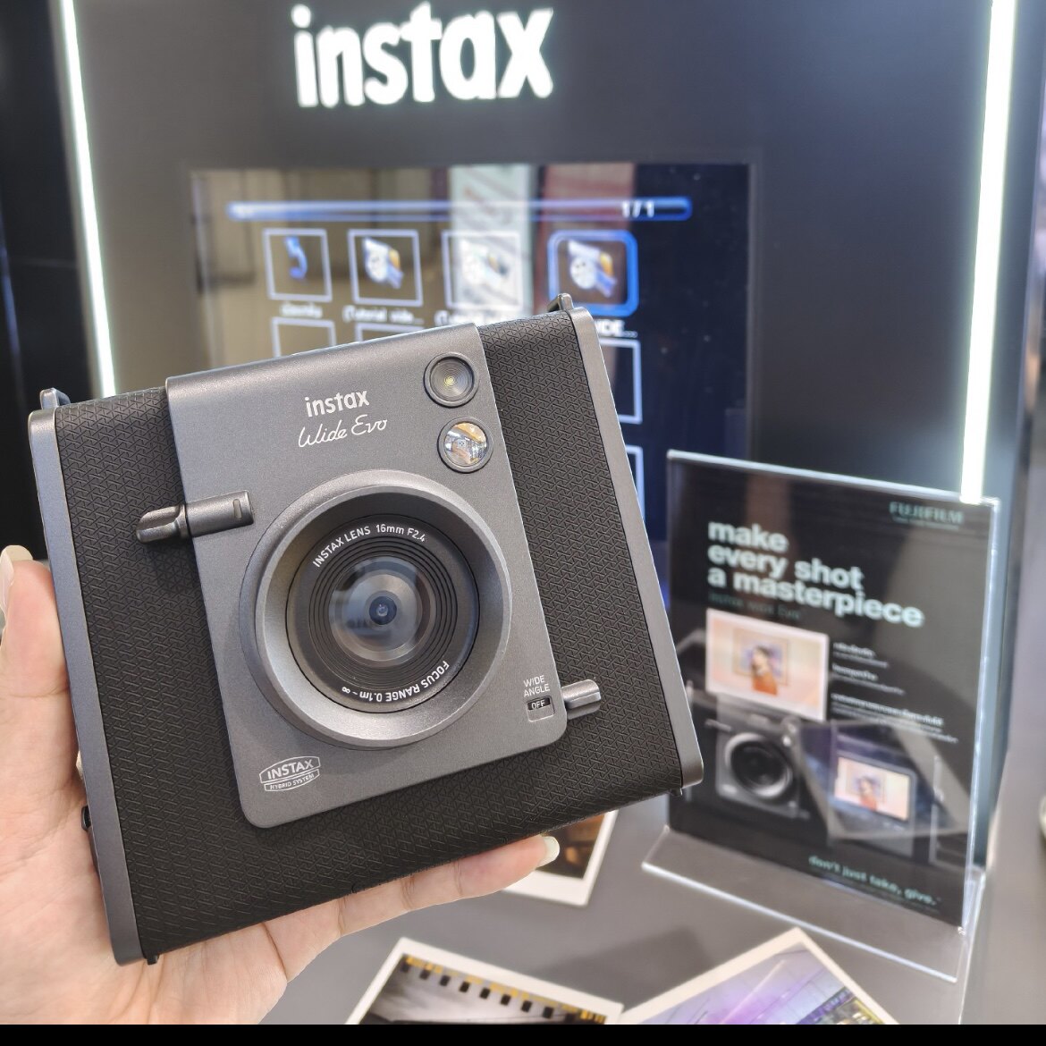 富士拍立得wide evo拍立得 宽幅相机 一次成像相机 5寸新款