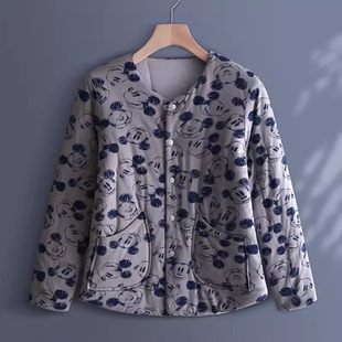 大码棉衣女士内胆棉袄加绒加厚保暖丝棉服内胆中老年女装妈妈装