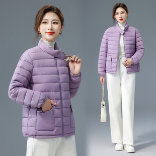 立领棉衣女秋冬季韩系高级感羽绒棉服短款时尚休闲外套保暖棉袄