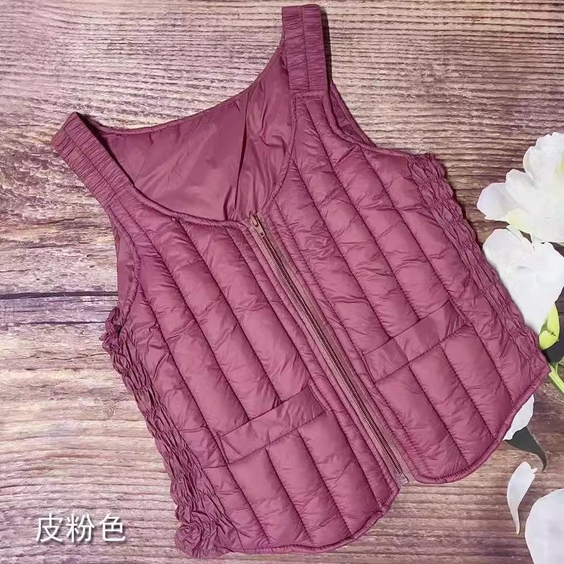 秋冬新款羽绒棉马甲女加绒加厚