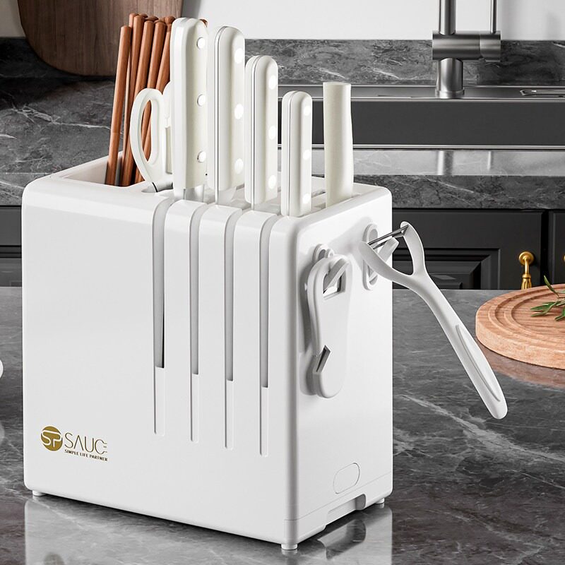 多功能刀架置物架家用厨房放菜刀筷笼架子筷子刀具一体收纳架套装