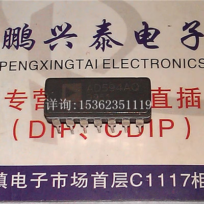 AD594AQ  AD52002  AD594CQ 单片放大器IC 进口双列14插脚DIP陶封