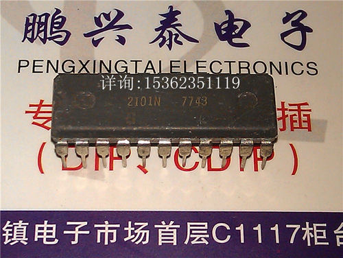 Signetics 2101N 77年产 灰色塑料直插脚封装IC 老式早期收藏保用