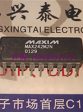 MAX242MJN  线路驱动器或接收器IC 进口双列18直插脚DIP陶瓷封装
