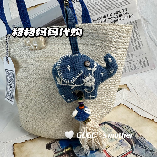 泰国象手工创意软装挂件包挂钥匙挂网红刺绣动物装饰礼物