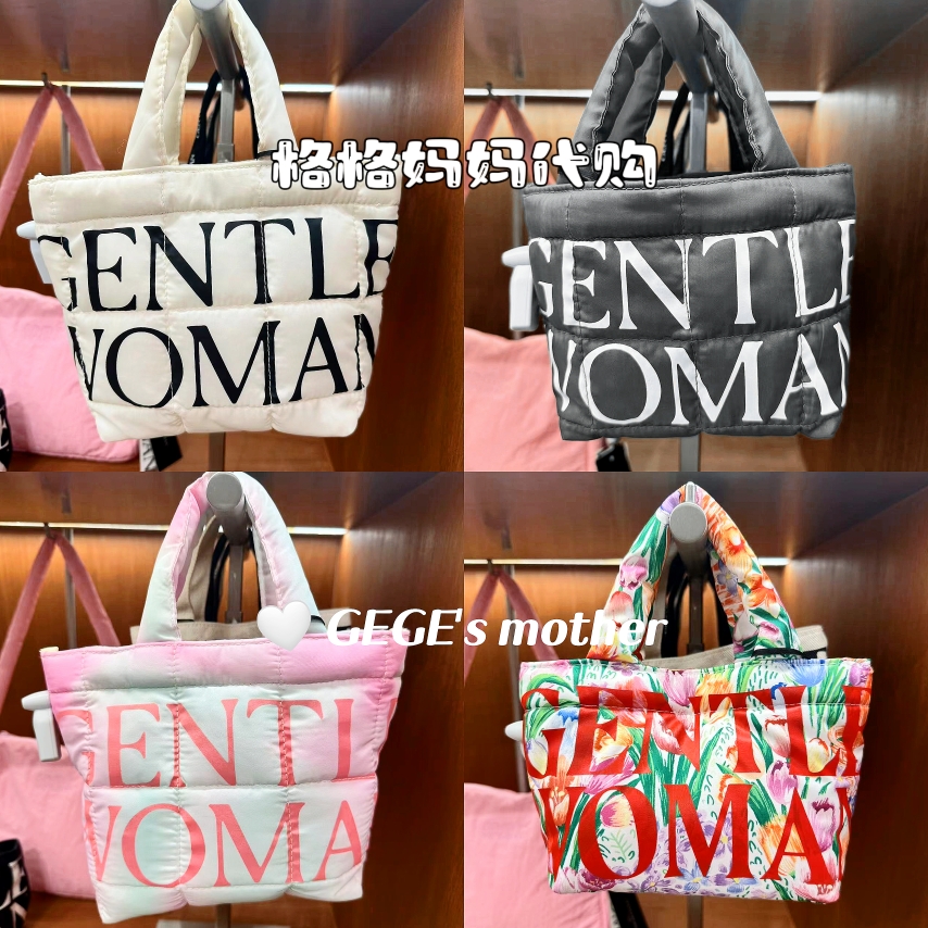 【国内现货】泰国正品Gentlewoman 代购印花字母手提斜挎包包