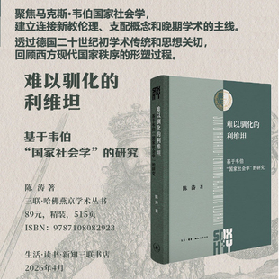 正版现货 难以驯化的利维坦：基于韦伯国家社会学的研究 陈涛 著 哈佛燕京学术丛书 新教伦理 三联书店9787108082923