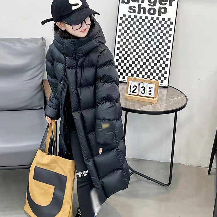 2026冬季新款黑金羽绒服背带男女儿童白鸭绒三防加长加厚保暖外套