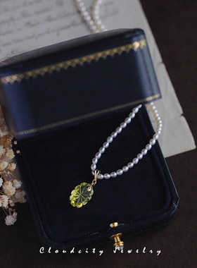 原创设计手作柠檬晶夏日新款珍珠