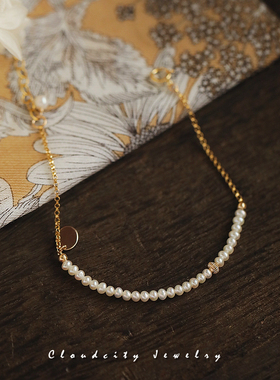 原创设计小众精致淡水小珍珠手链