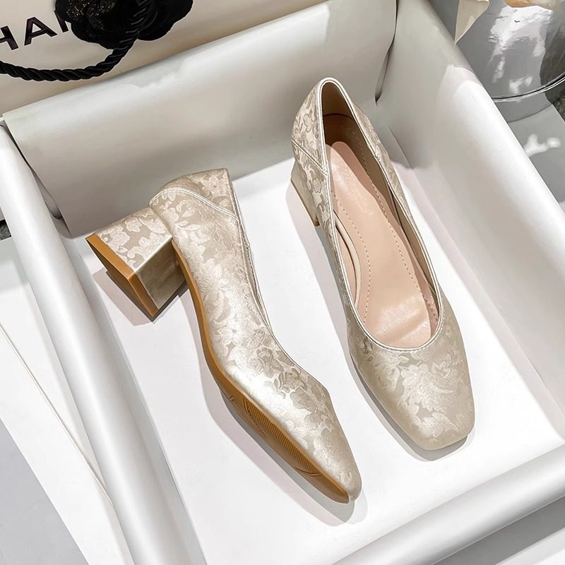 新中式国风复古旗袍鞋高跟单鞋