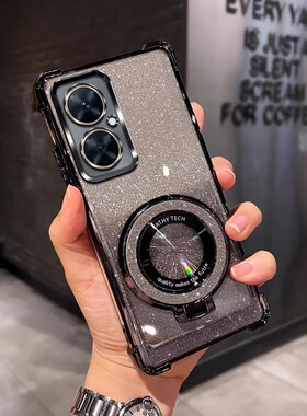 四角防摔带支架适用于华为畅享60pro手机壳MAO-AL00软化为唱响60pr0新款网红个性女男透明简约外壳电镀保护套