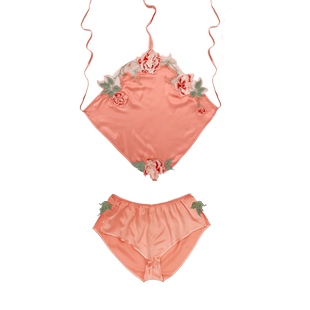 碧美妮女肚兜红色内衣套装纯欲夜火制服性格情却古装寝衣古风睡衣